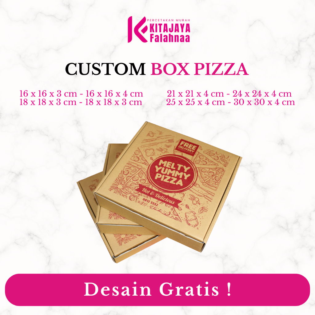 (ALL VARIAN SIZE) CUSTOM BOX PIZZA