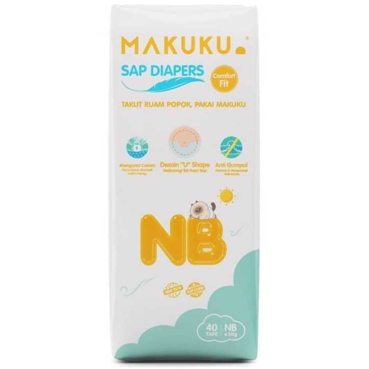Makuku Air Diapers Comfort Fit New Born Tape NB40