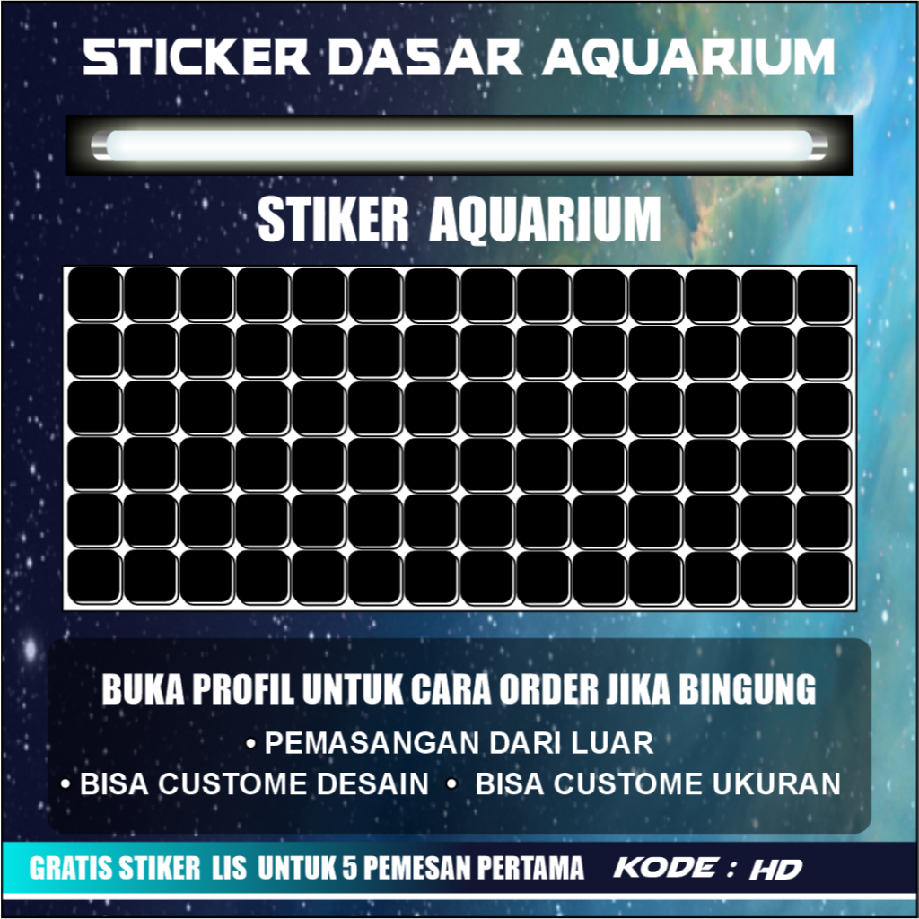 Sticker Wallpaper Aquarium Sticker Background Aquarium Stiker Kaca Akuarium NEW Tema DASAR KOTAK HD2
