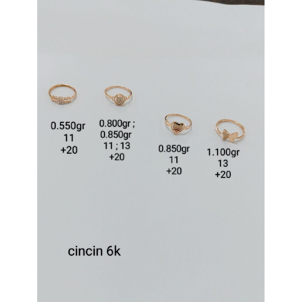 cincin emas 6 karat