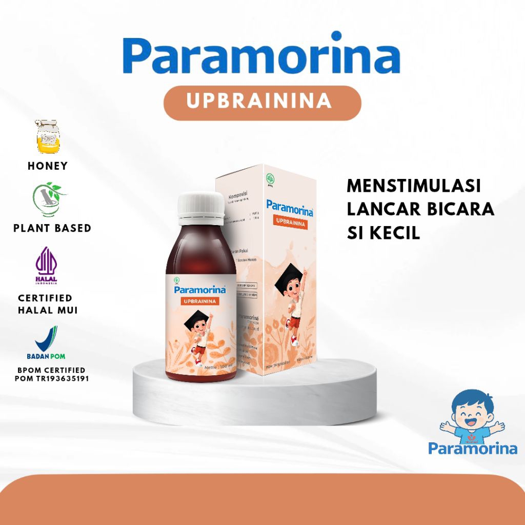 Paramorina Upbrainina - Vitamin Anak Stimulasi Lancar Bicara, Atasi Speech Delay & Kecerdasan Otak P