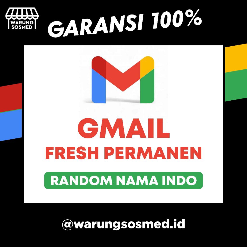 Akun Gmail Fresh Permanen Random Nama Indo Domain @gmail.com
