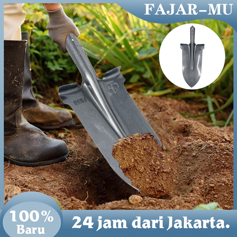 Sekop Kebun Baja Tebal / Sekop Gali Tanah Lancip / Sekop Lancip Pendinginan Baja Mangan