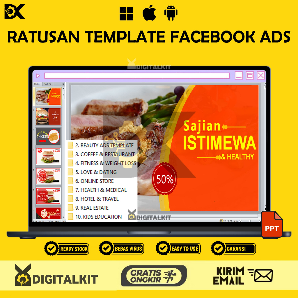 [T0626] Ratusan Template Iklan Facebook Ads | Copywriting Jualan Siap Edit | Cocok Semua Niche