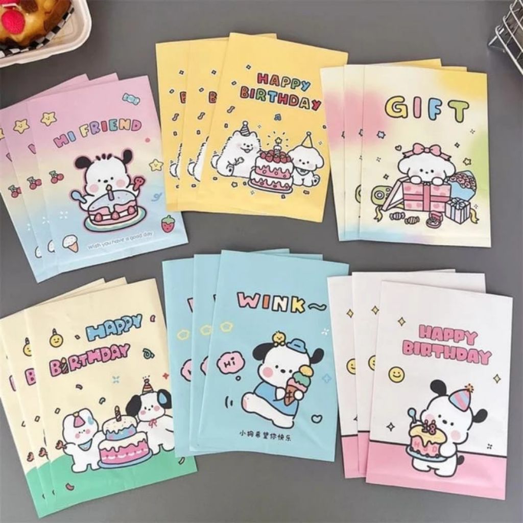 Amplop Packing Aesthetic Model Korea Kawai Lucu Paper Bag / Tas Kertas Cute Catton