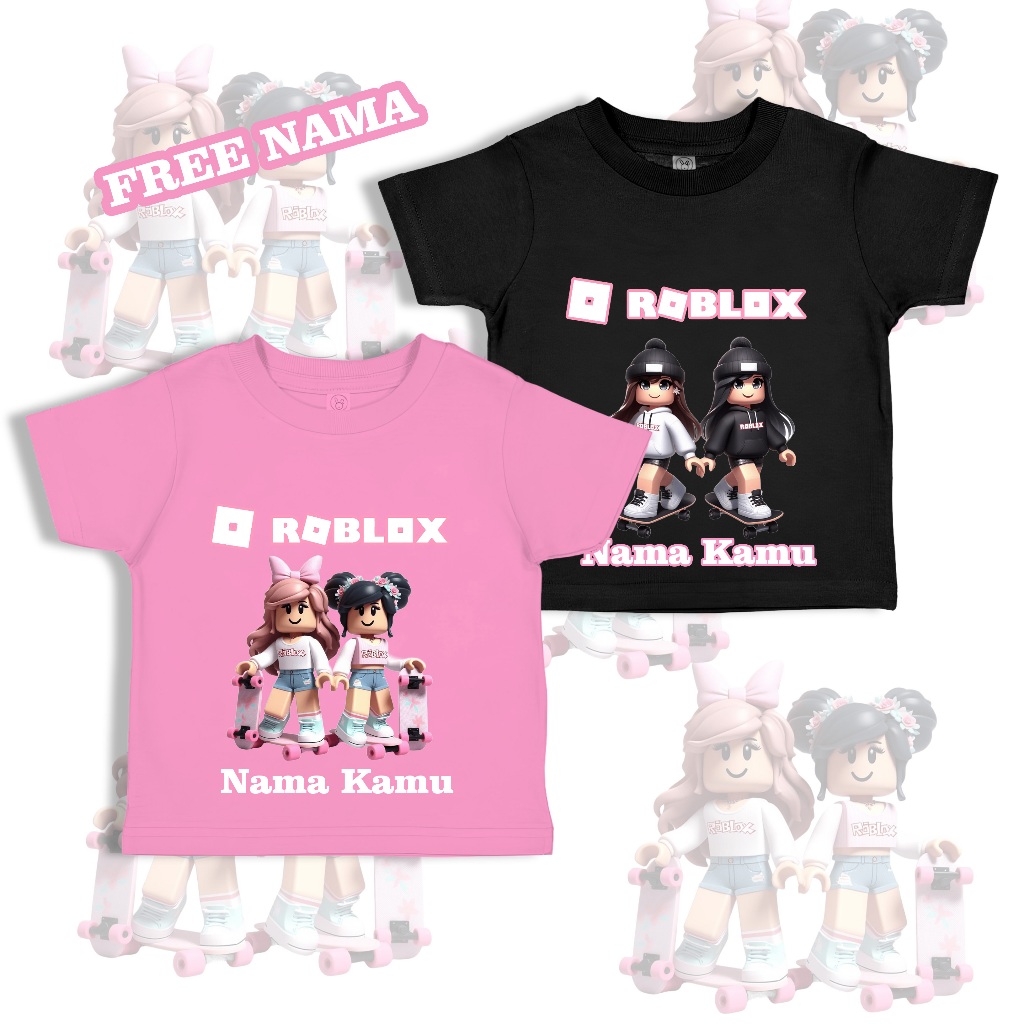 Baju Roblox Anak Perempuan | Kaos Cewek Karakter Roblox Lucu dan Kekinian