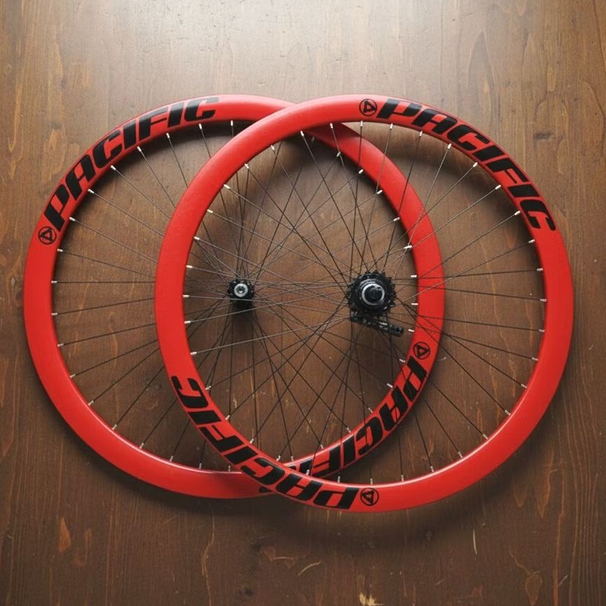 Wheelset velg sepeda fixie ukuran 700 alloy sepasang depan dan belakang torpedo kuat