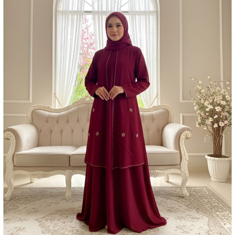 sale Sale Abaya Melisa Series Bahan Sabrina Anti UV Gamis Daily Simple Syari Busui Friendly