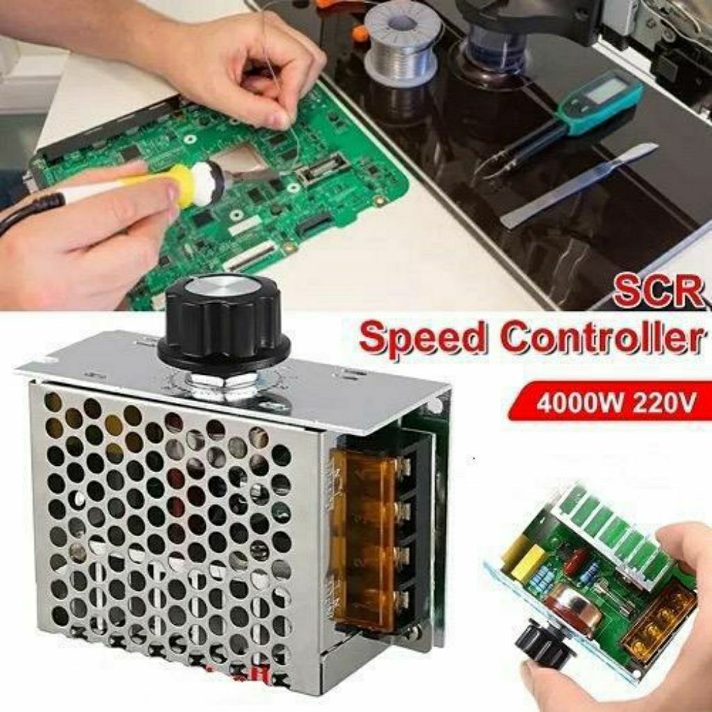 Thyristor Pengatur Voltase High Power Regulator Dimmer SCR AC 220V 2000W 4000W - Dimmer SCR 2000W
