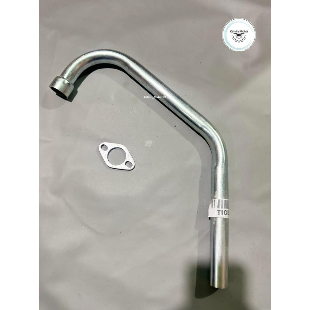 Leher Knalpot Sambungan Kenalpot Mega Pro/Tiger/GL Pro Neotech Stainles Bahan Besi Chrome Diameter S