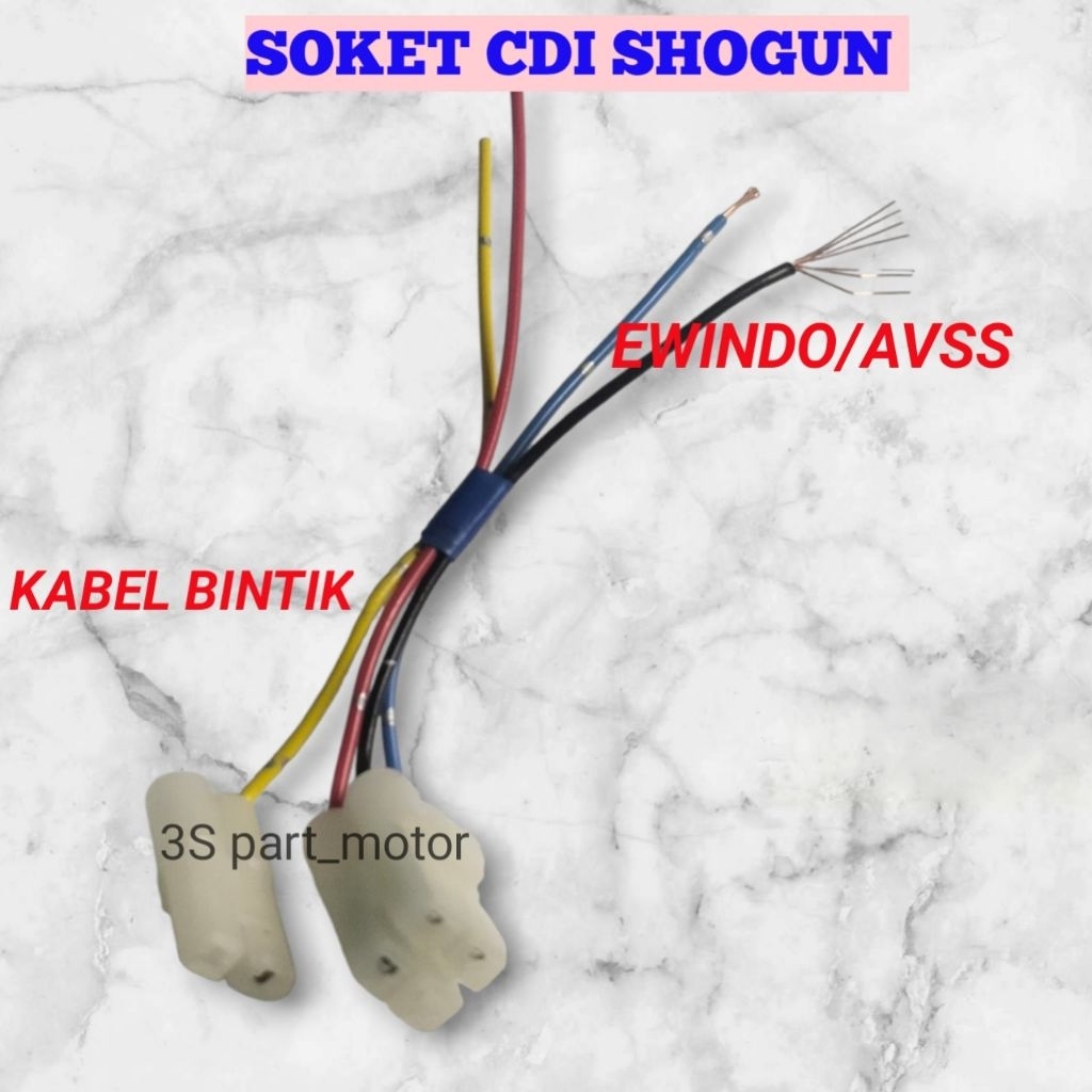 SOKET SOCKET CDI SHOGUN GL KABEL BINTIK EWINDO AVSS