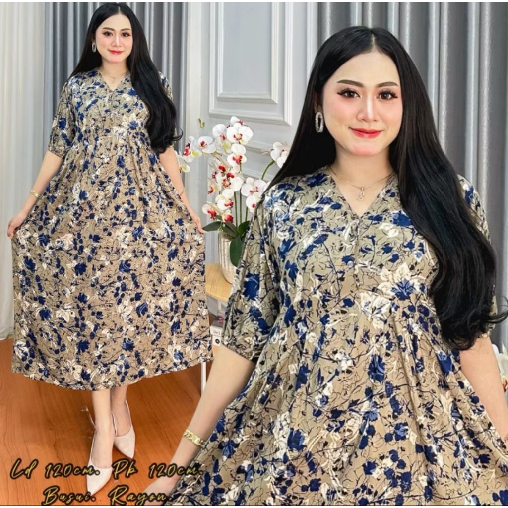 Daster Jumbo Kancing depan Model Busui Daster Bumil