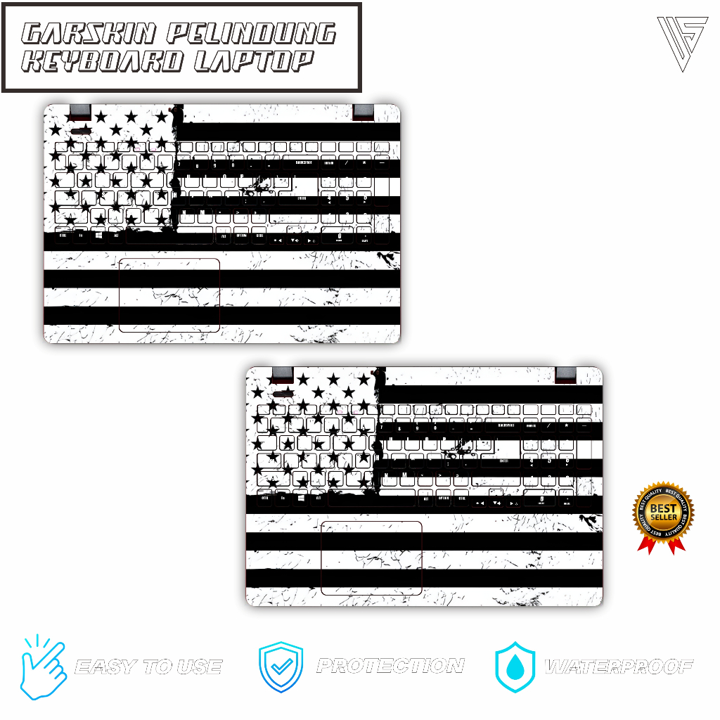 Skin Keyboard Protector Garskin Stiker Laptop FullBody Untuk Semua Tipe Laptop