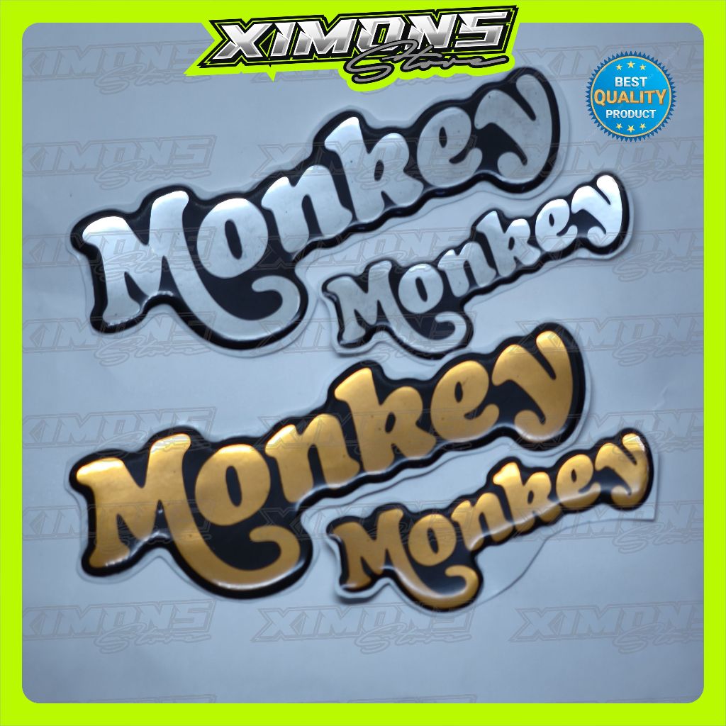 emblem timbul honda monkey / emblem box aki honda monkey / emblem logo monkey honda