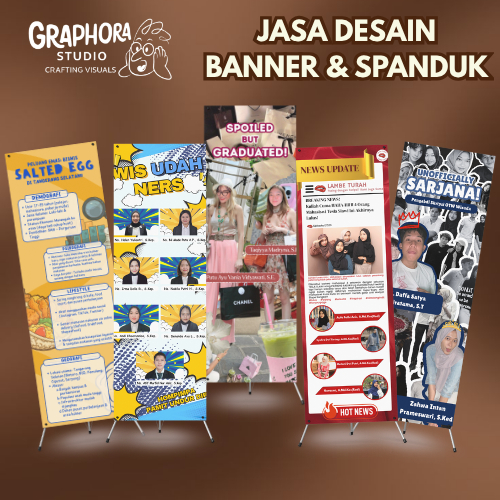 JASA DESAIN SPANDUK / DESAIN BANNER / DESAIN BANNER WISUDA / DESAIN X BANNER [BEBAS REQUEST]