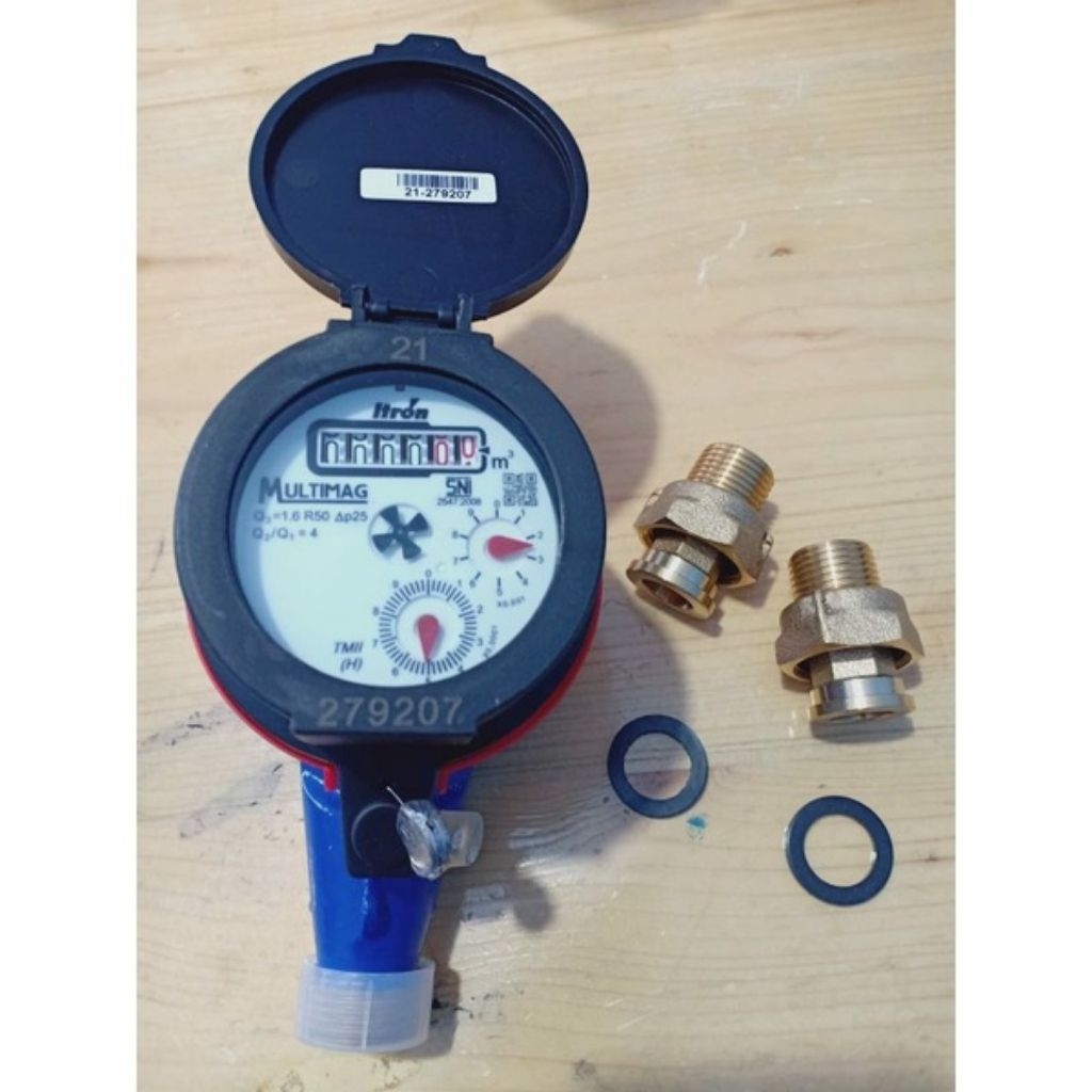 METERAN AIR KUNINGAN ITRON MULTIMAG/METERAN AIR KUNINGAN KOPLING KUNINGAN ITRON PER 10 PCS