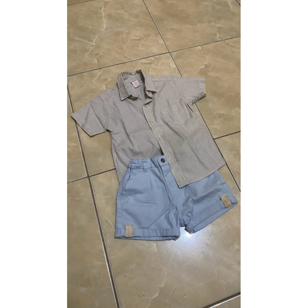 PRELOVED set kemeja oshkosh celana mothercare