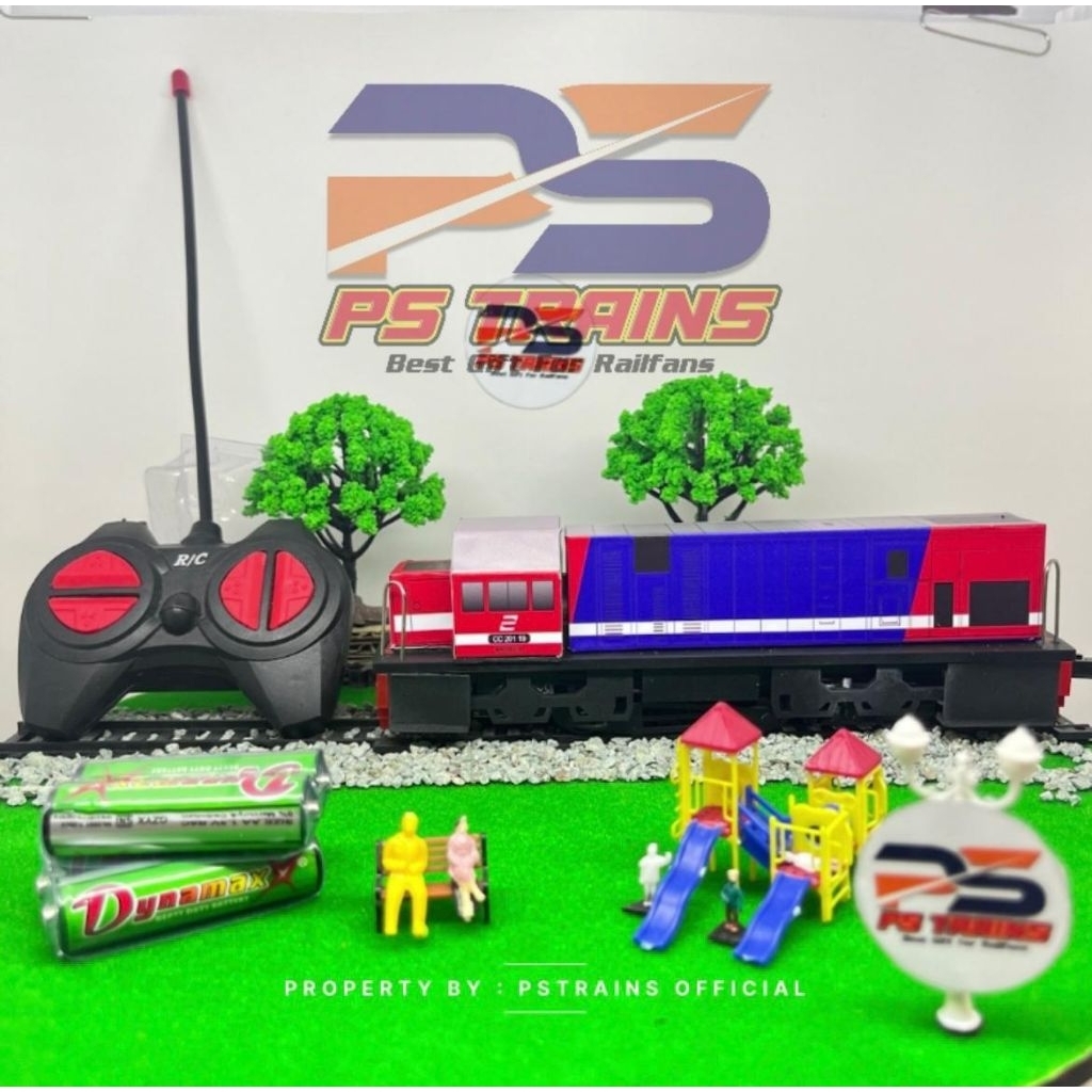 [ REMOTE CONTROL] MAINAN KERETA API, LOKOMOTIF AKRILIK CC201 PERUMKA