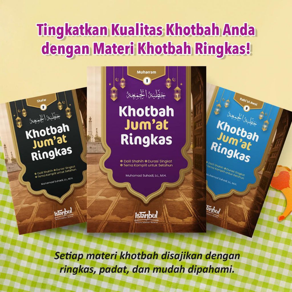 Materi Khutbah Jumat Ringkas - 12 Jilid - Buku Panduan Khotbah Lengkap Singkat & Inspiratif Original