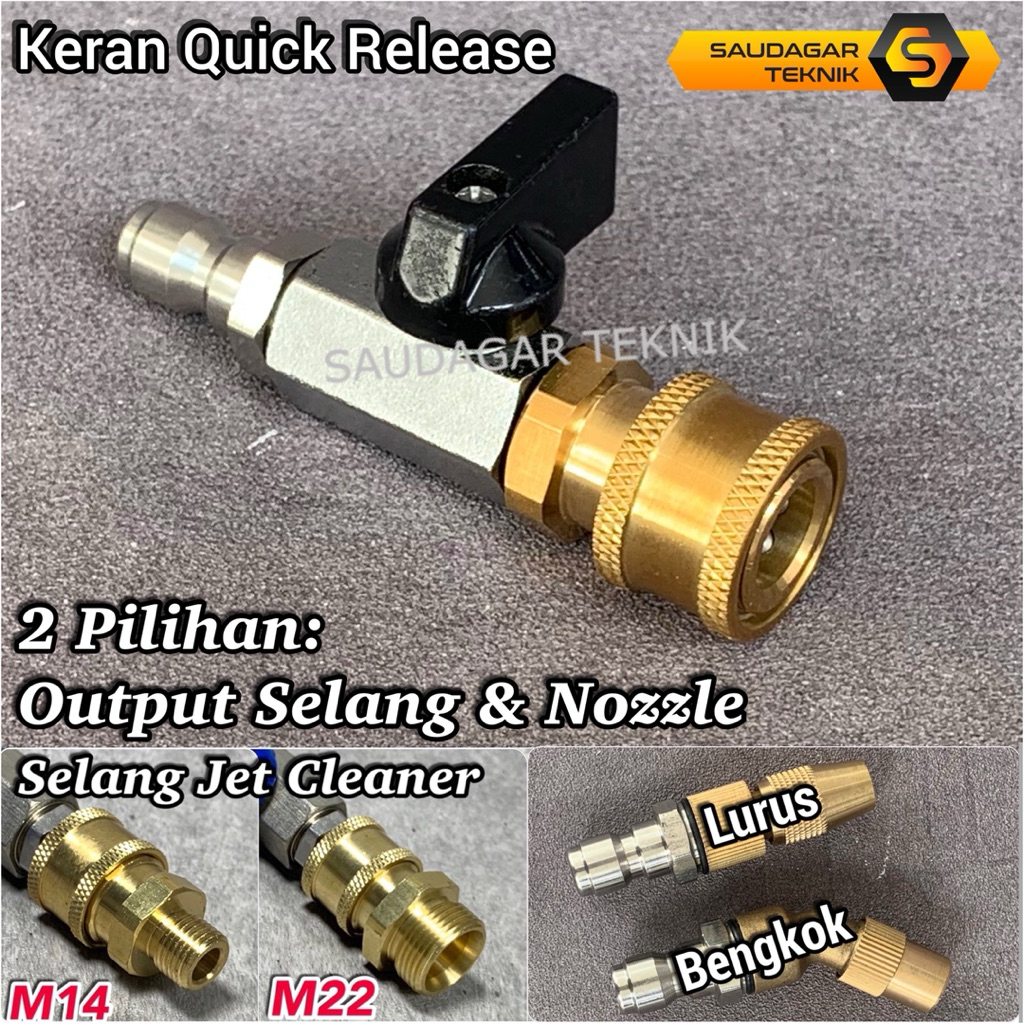 Keran Jet Cleaner Quick Release Kran Cuci Ac Kendaraan Mobil Motor Semprotan Mesin Steam Nozzle Nepe