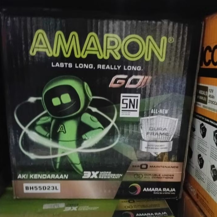 Aki Mobil Amaron GO BH 55D23L 60Ah Accu Kering Siap Pakai