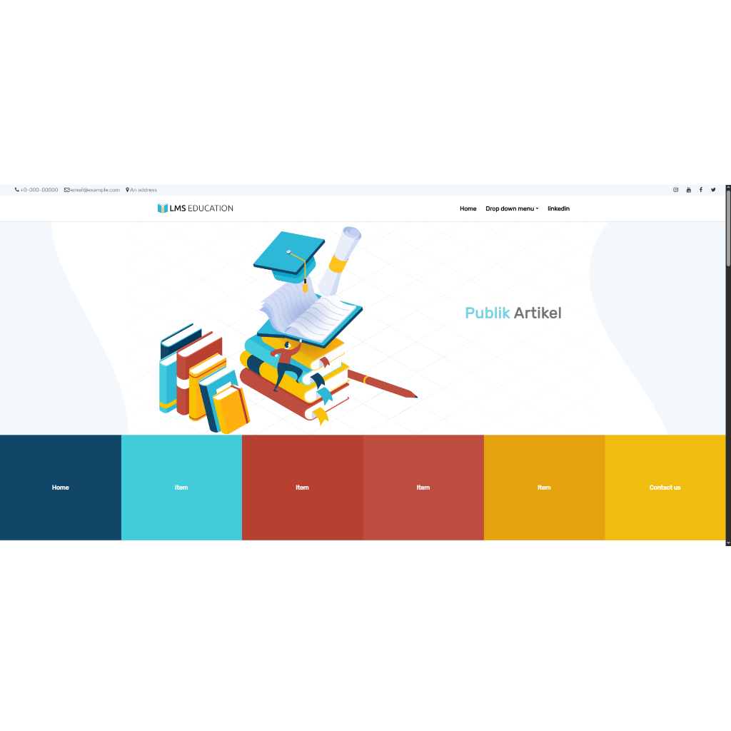 Tema Blogger Blogspot Profesional LMS EDUCATION | Desain Elegan | Support Adsense