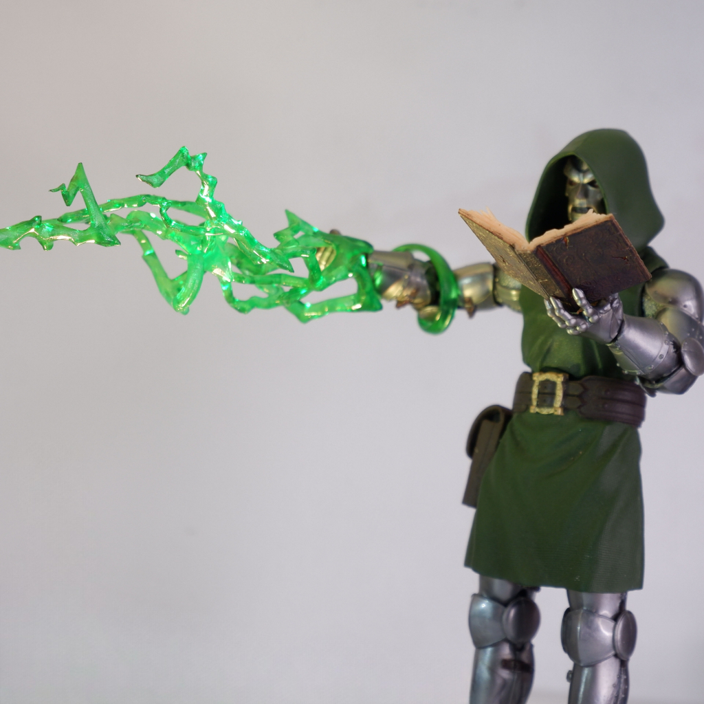 Miniature accessories Set Magic Book and Lightning effect for Marvel Legends Dr Doctor Doom Mezco ki