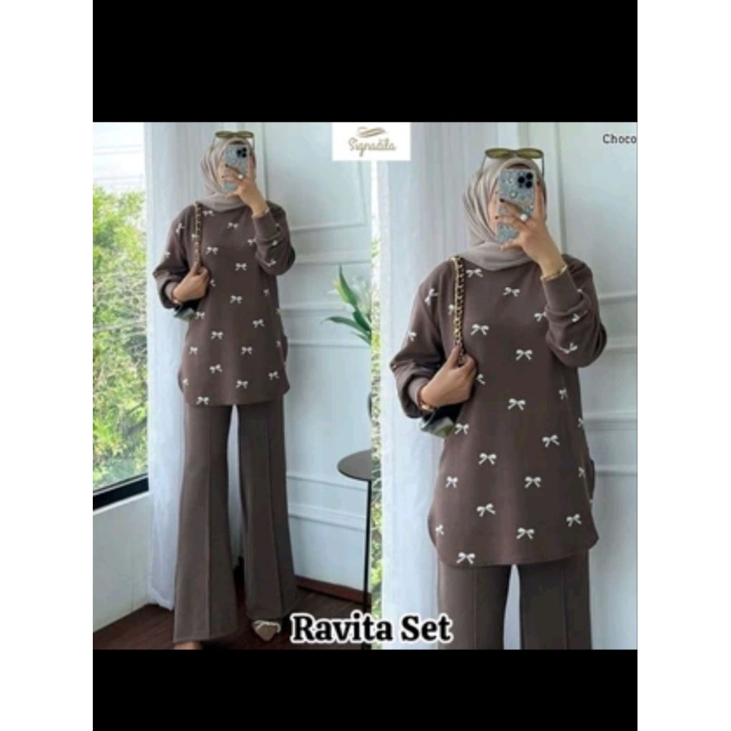 Stelan celana knit rajut import fania pita