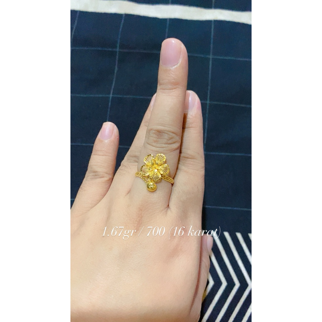 cincin 1,67gr kadar emas 700