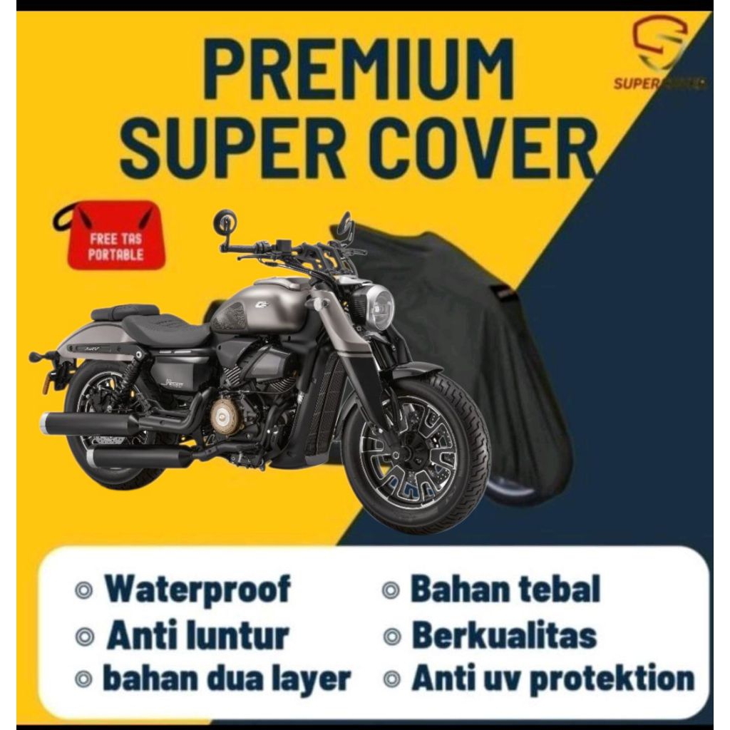 Premium Cover motor penutup sarung motor Qjmotor QJ motor SRV 250 Libero super cover tebal anti UV