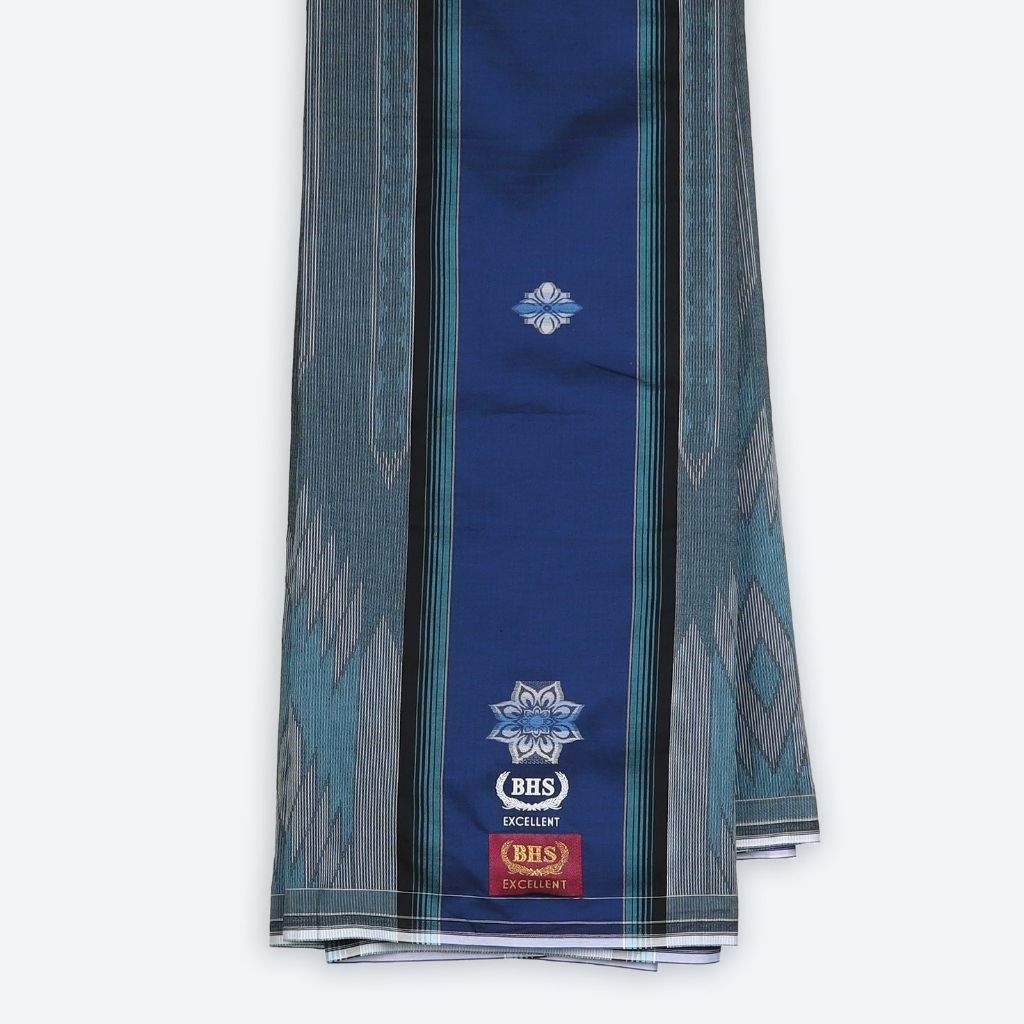Sarung BHS Excellent Gold Motif E52 SGB SJ Biru
