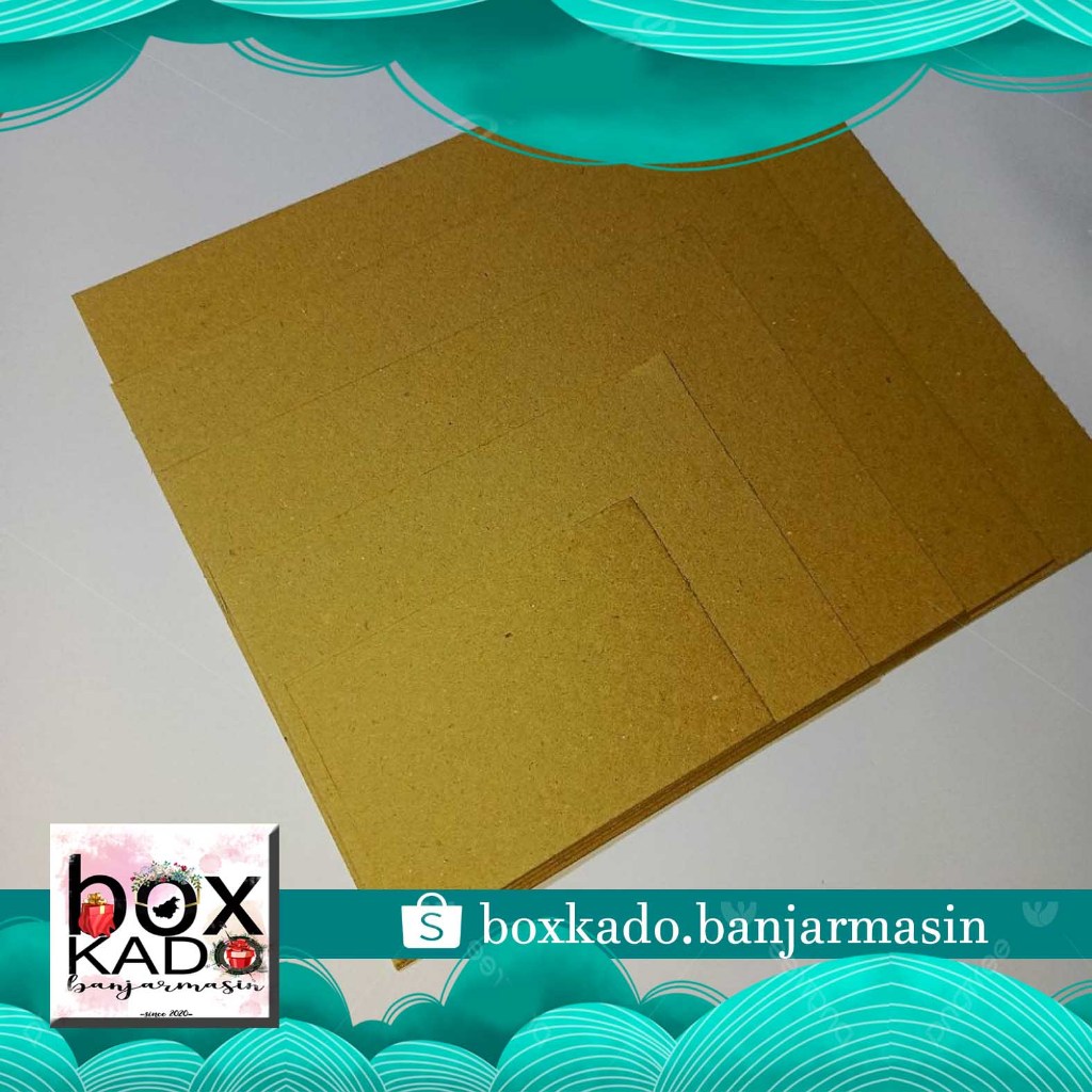 Karton Coklat / Karton Jakarta tebal 1 (2mm) by Box Kado Banjarmasin