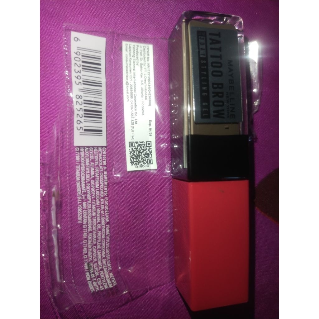 Maybelline Tatto Brow Grey Brown 6 ml AWET 3 HARI