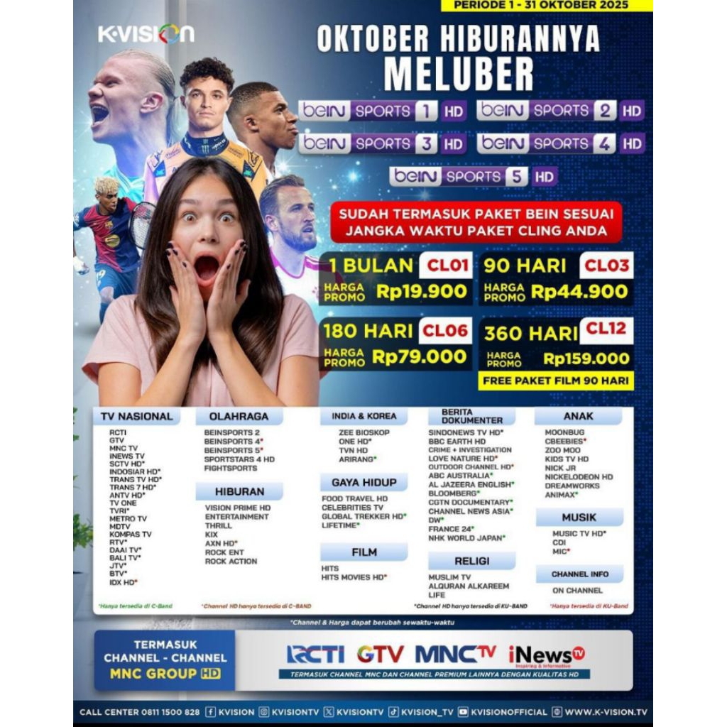 Paket cling K-vision 6bulan