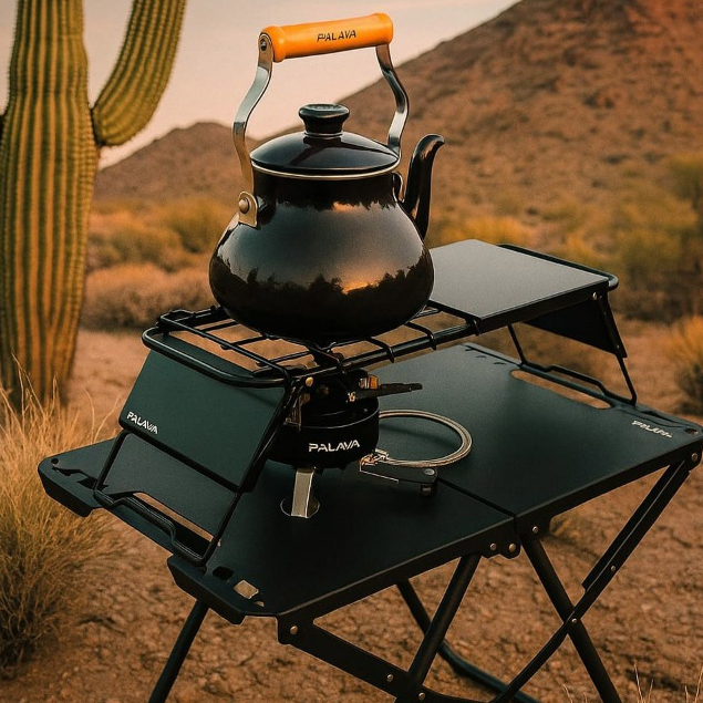 CICHLID Meja Lipat Portable Outdoor Portable Meja Kemping Lipat Outdoor Bahan Logam Meja Outdoor Lip