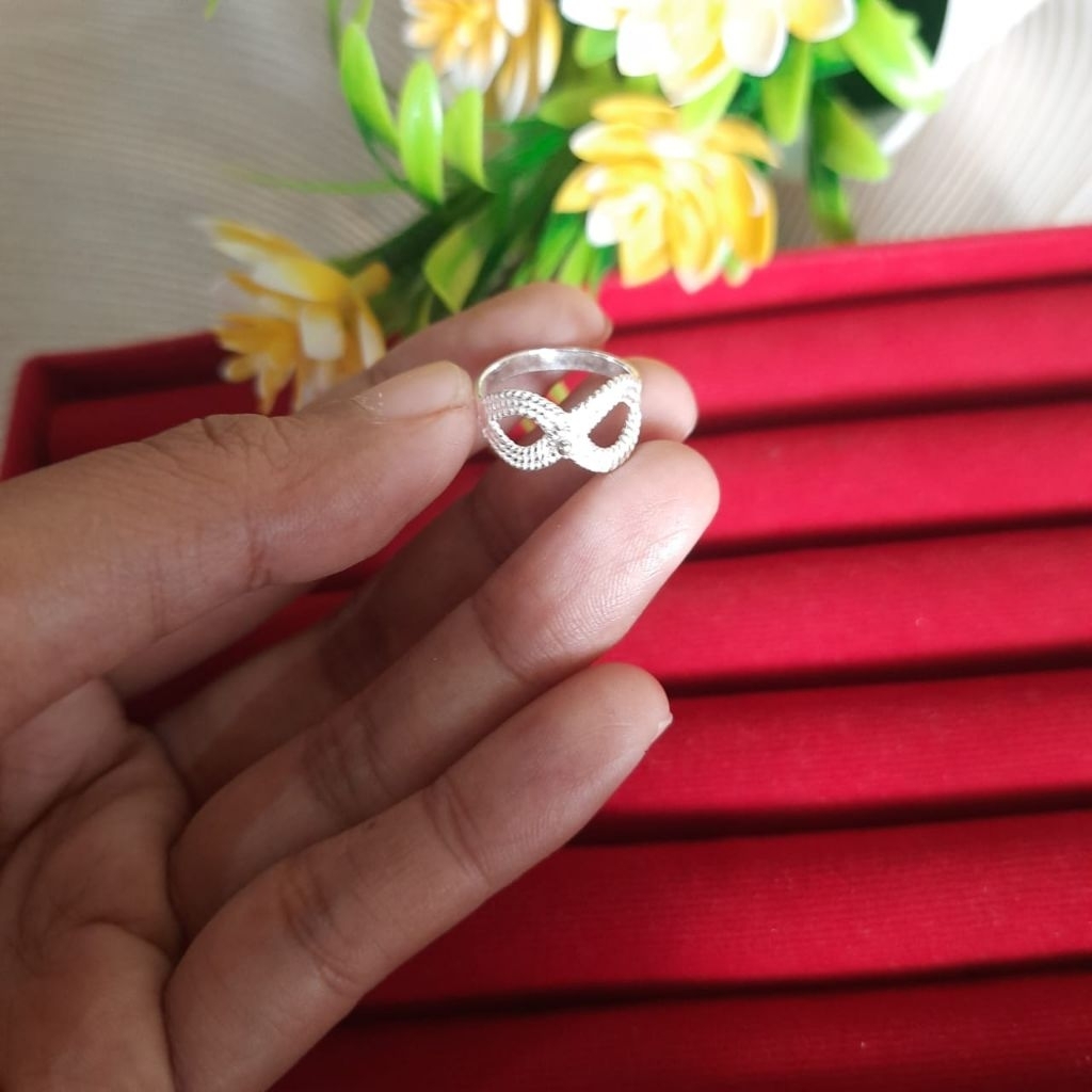 Cincin Motif perak asli Ukuran Anak