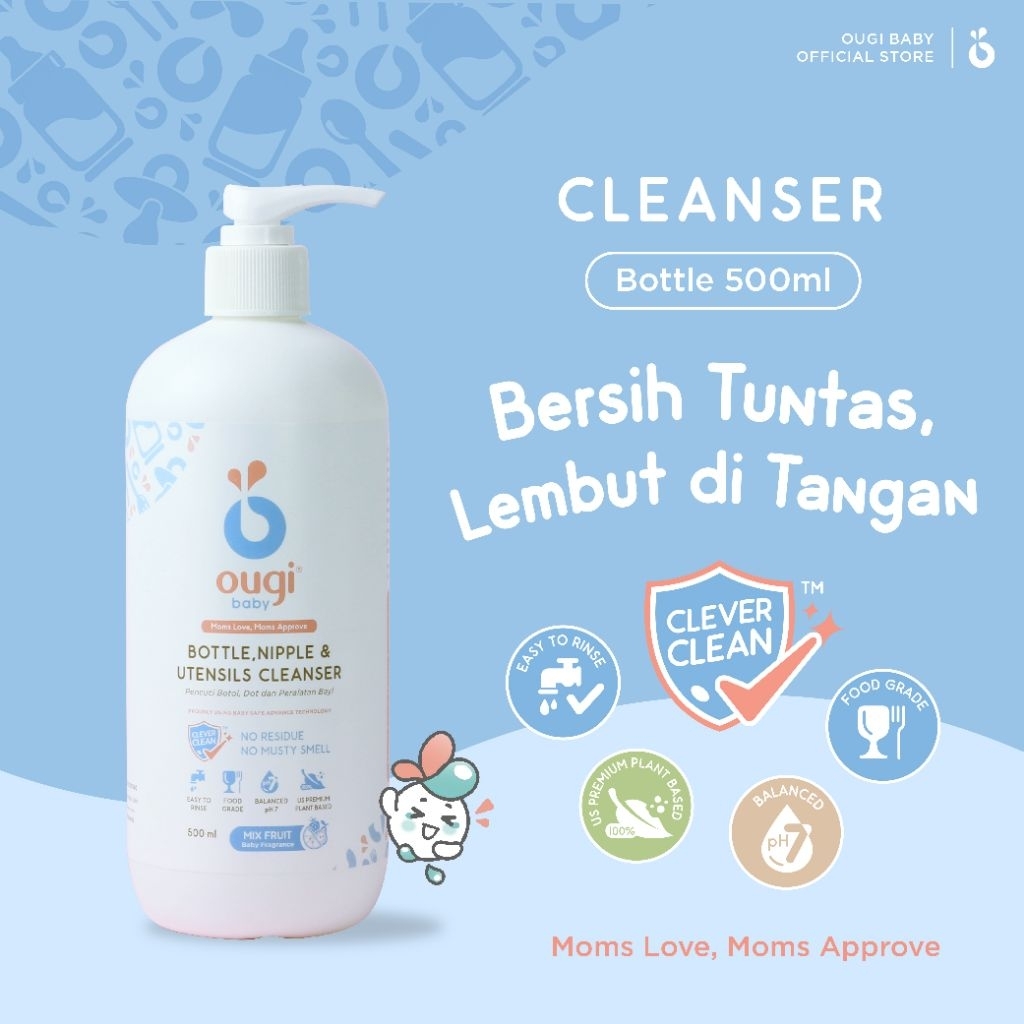 Ougi Baby Bottle Nipple Utensils Cleanser 500ml