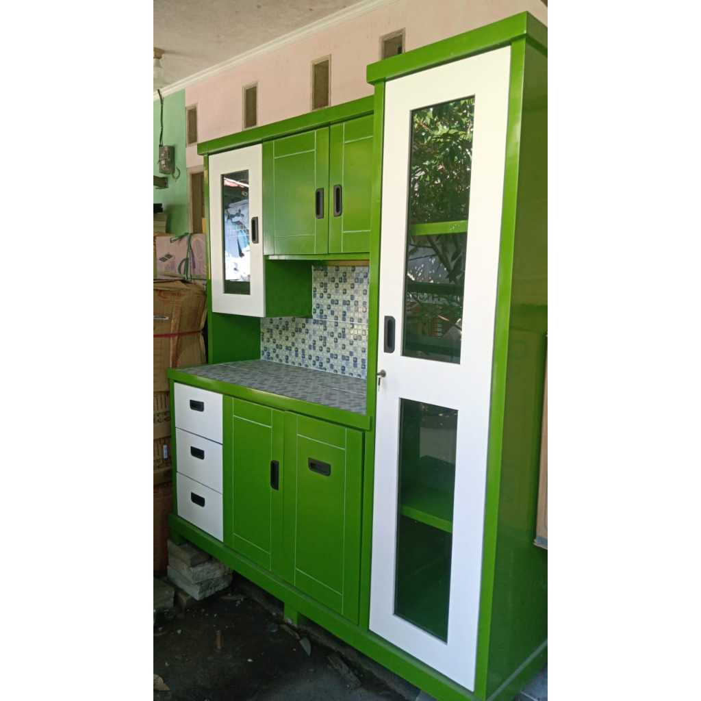 RAK SAYUR 4 PINTU | TEMPAT PENYIMPANAN PIRING