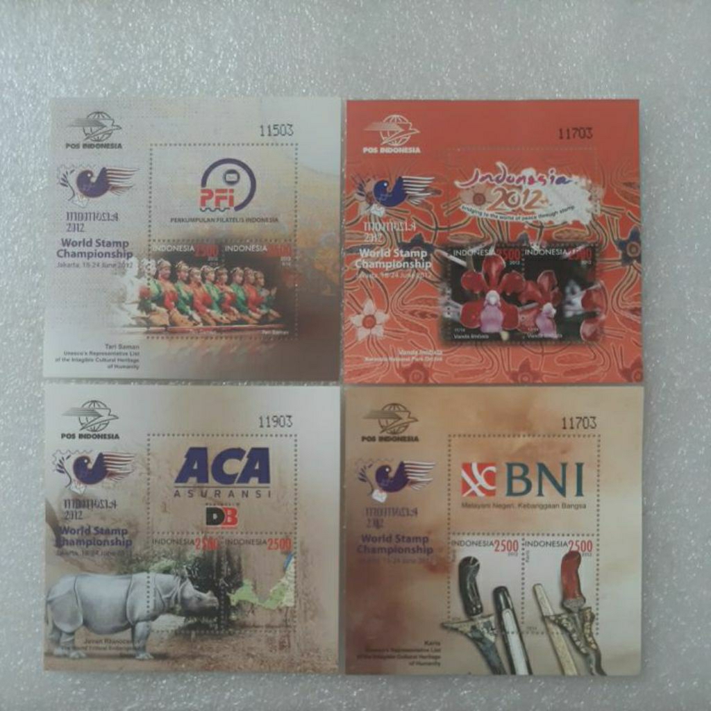 Perangko Indonesia SS Pameran Filateli International 2022 sheet 4 prangko