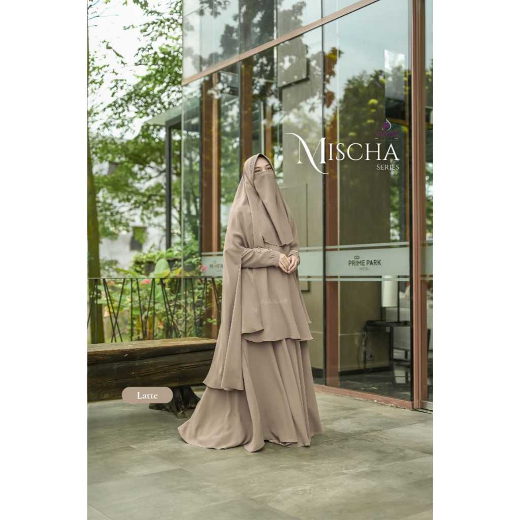 NEW GAMIS DEWASA SYARI MISCHA SERIES BY AFADA HIJAB (SET KHIMAR NONPAD SQUARE & KHIMAR NONPAD HANDSP