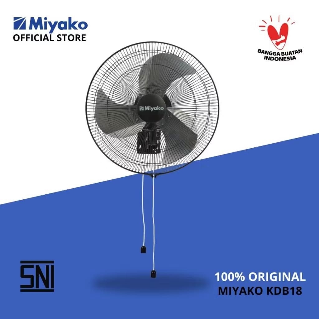 WALL FAN MIYAKO 18 INCH KDB 18 /KIPAS ANGIN DINDING