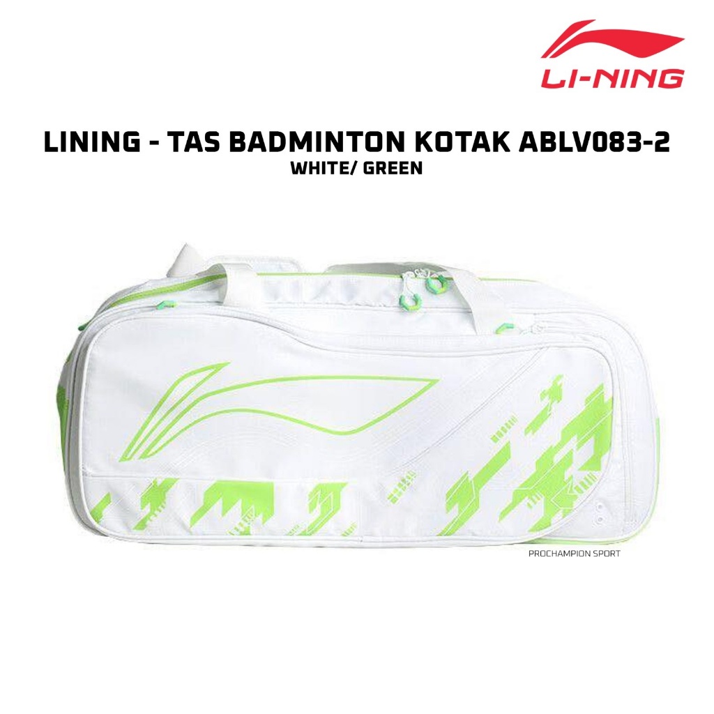 Tas Badminton Kotak LINING ABLV083-1 White Green
