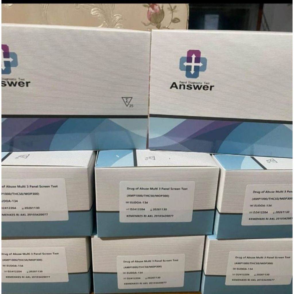 Alat tes drug/narkoba-7parameter Soma merk answer isi 25 tes