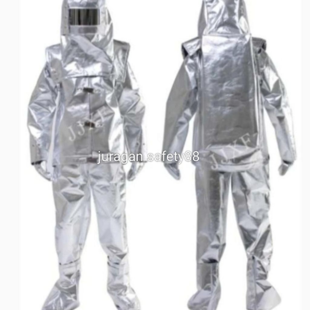 Fireman Suit Baju Tahan Panas / Baju Alumunium Aluminized Certificate Ori