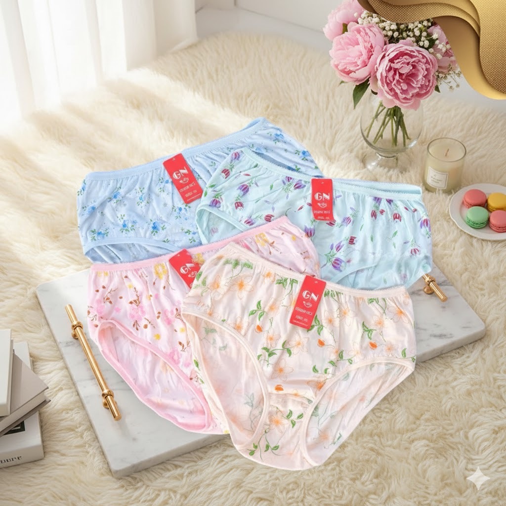 ( 6 Pcs ) CELANA DALAM GOLDEN NICK MOTIF 937 SABLON SIZE M,L,XLX,XXL| CD GOLDEN NICK WANITA MOTIF 93