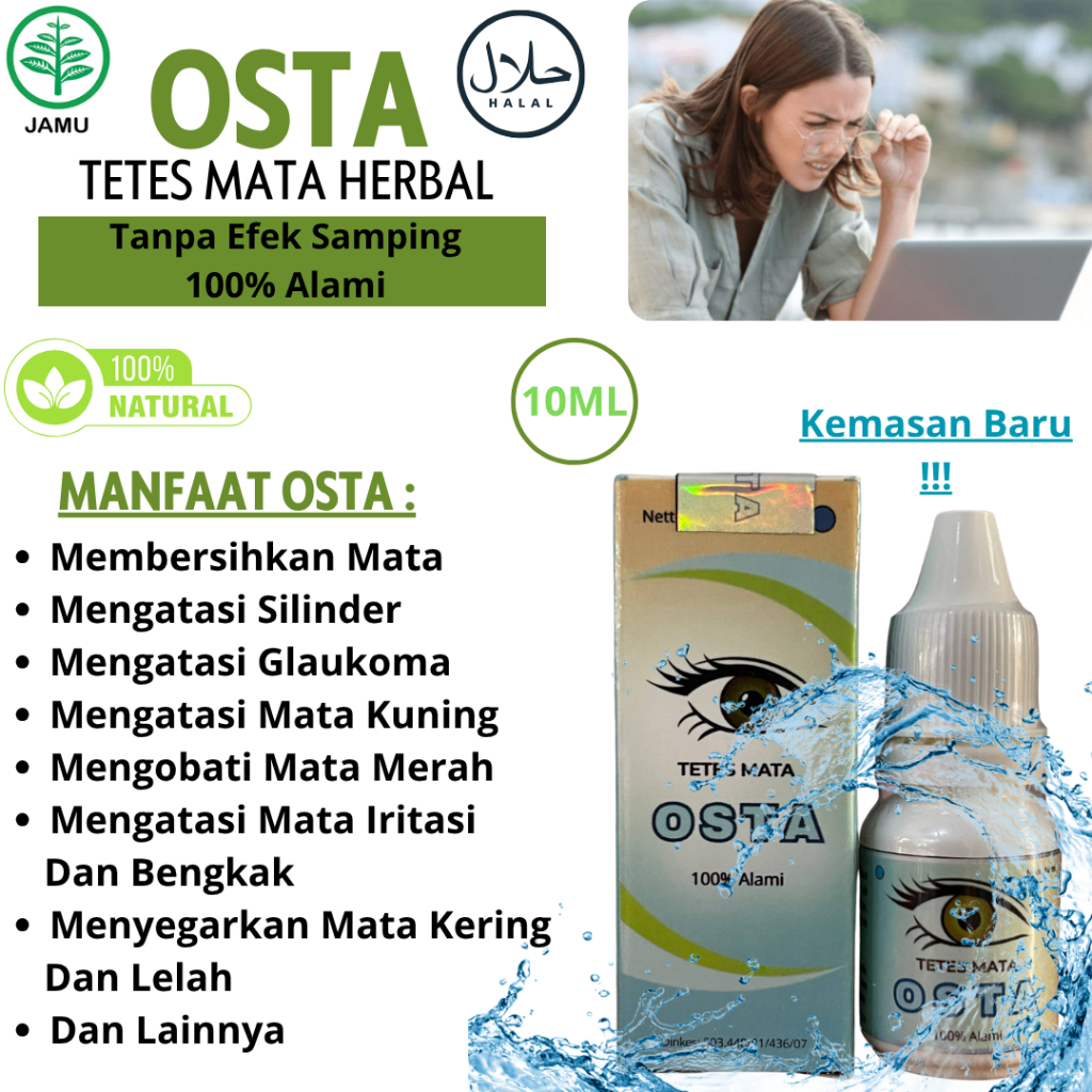 Osta Herbal Tetes Mata Minus Penghilang Kabur dan Silinder
