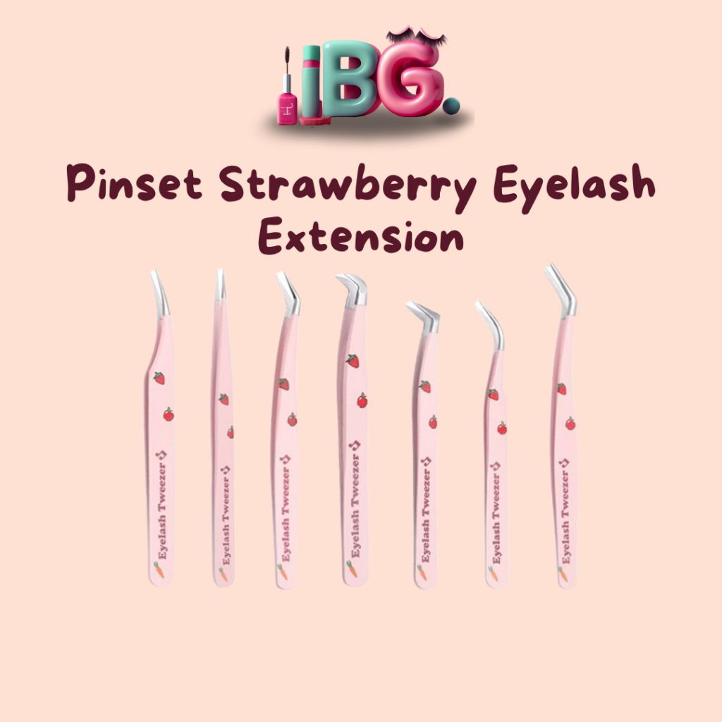 Pinset Strawberry Eyelash Extension / Tweezers Eyelash / Eyelash Tweezers / Pinset Russian