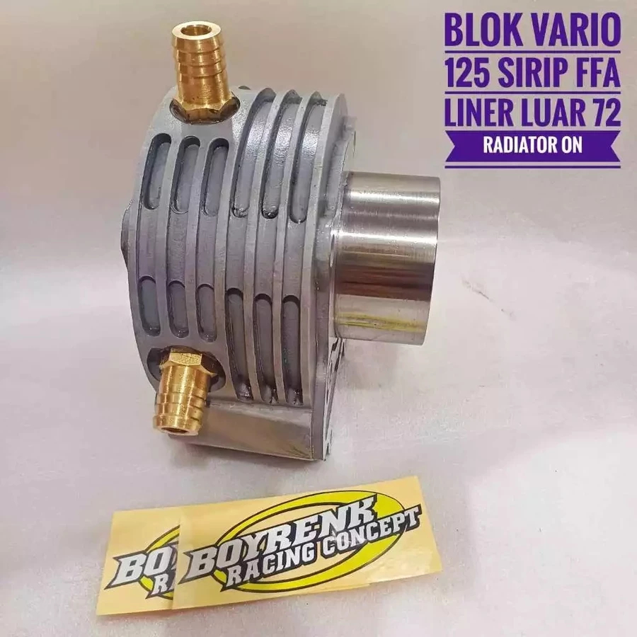 CYLINDER BLOK BILLET VARIO 125/VARIO 150 MODEL BILLET  BORE UP FFA BORING 67-85- BOYRENK RACING CONC