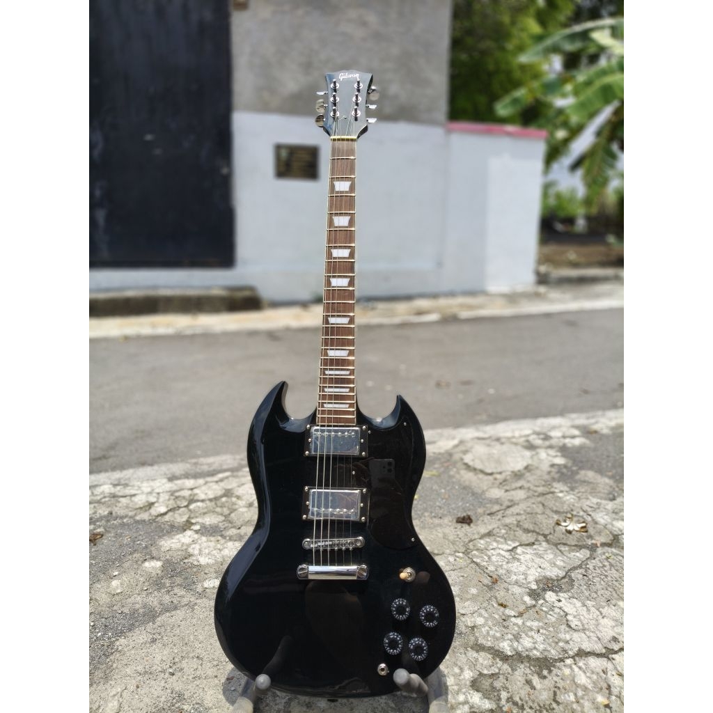 Guitar Elektric Listrik Difergio Black Model Gibson SG