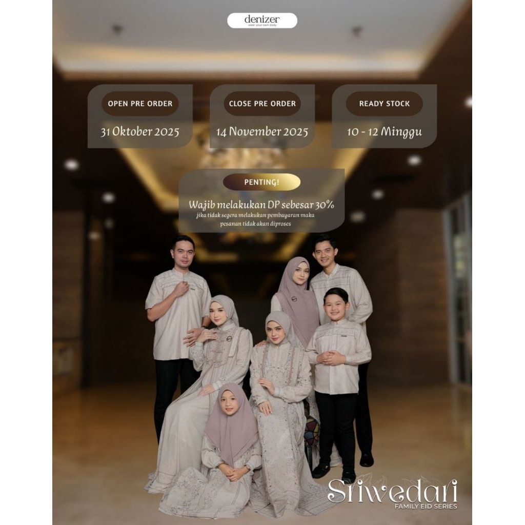 [Pre Order 31 Oktober - 14 November 2025] Sarimbit Sriwedari by Denizer Daily